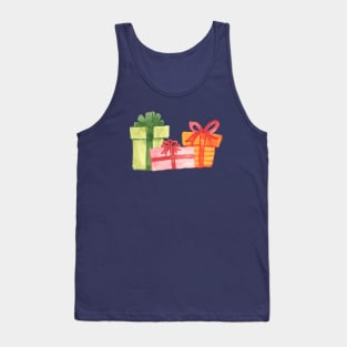 Bright Hand Drawn Watercolor Gift Packages Tank Top